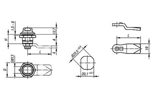 Drehriegel 
im Hygienic DESIGN